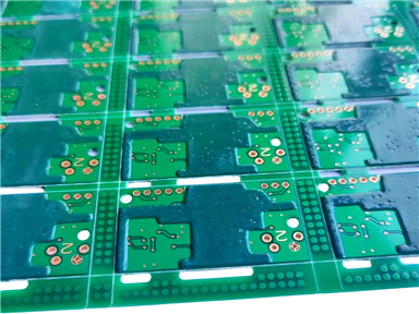 Double-layers PCB：FR4-1.6mm-1/1oz-ENIG+Blue glue